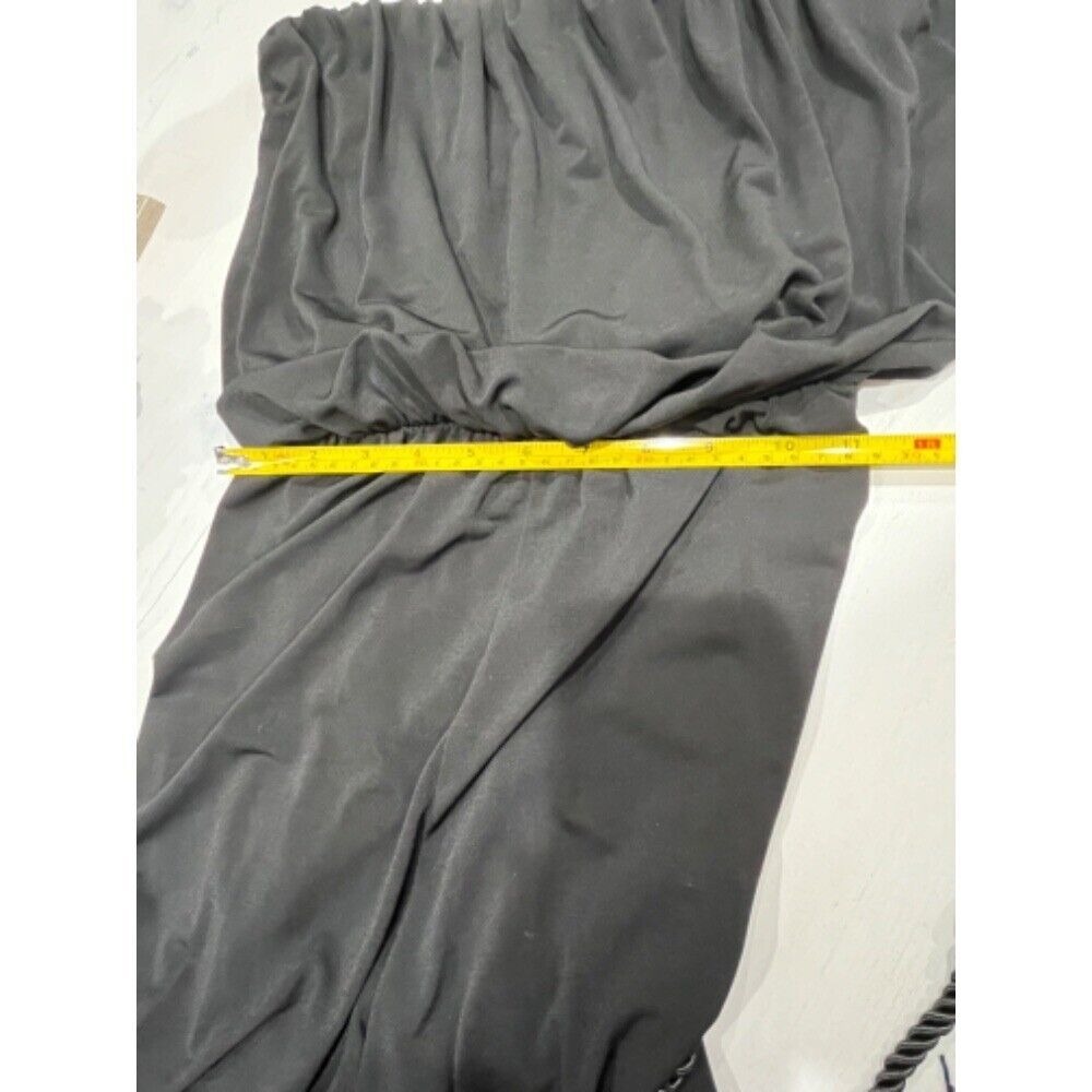 Ariella Black Jumpsuit Wide Leg Strapless Drawstring Waist Size M‎ - Picture 6 of 8